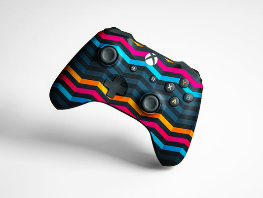 Zig Zag Line Pattern Matte Finish Controller Skin
