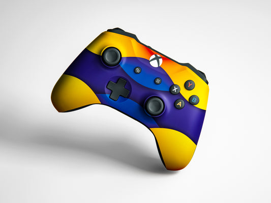Colourful Abstract Pattern Matte Finish Controller Skin