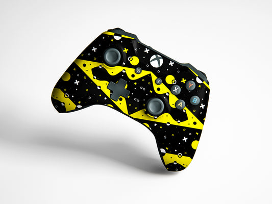 Yellow And Black Magnet Matte Finish Controller Skin