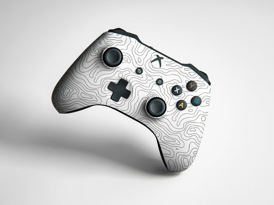 Abstract Line Map Matte Finish Controller Skin
