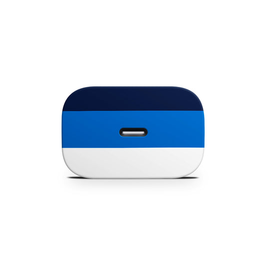 Stylish Blue Abstract Colour Lines Matte Finish Latest Skin For Charger
