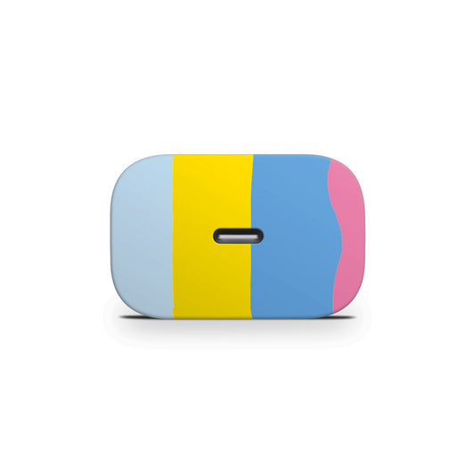 Pink And Yellow Rainbow Pattern Matte Finish Latest Skin For Charger