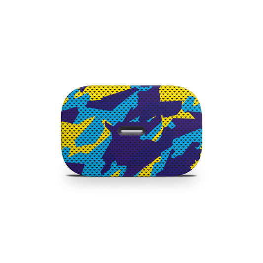 Yellow And Blue Camouflage Matte Finish Latest Skin For Charger