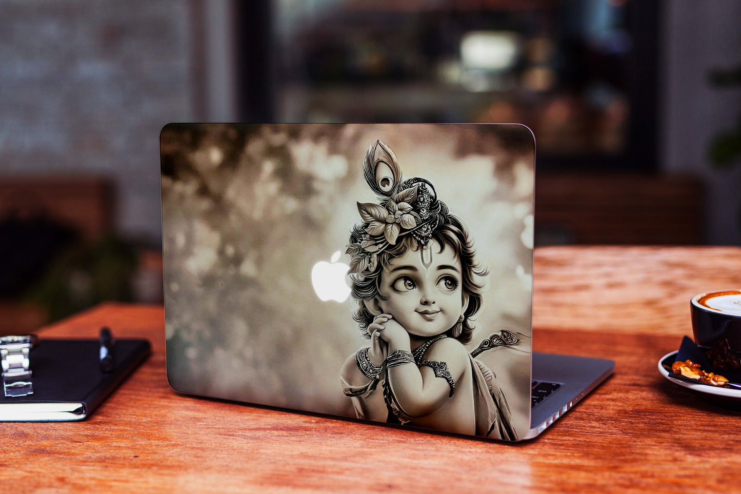 Lord Little Krishna Transparent Matte Finish Latest Laptop Skin