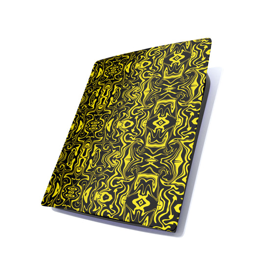 Yellow And Black Abstract Liquid Play Station 5 Matte Finish Skin