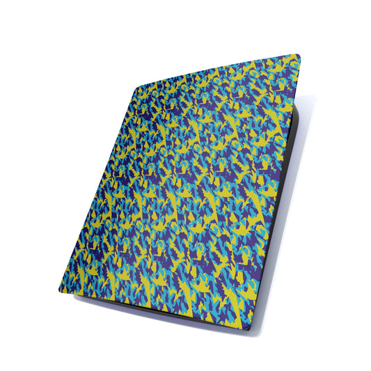 Yellow And Blue Camouflage Play Station 5 Matte Finish Skin