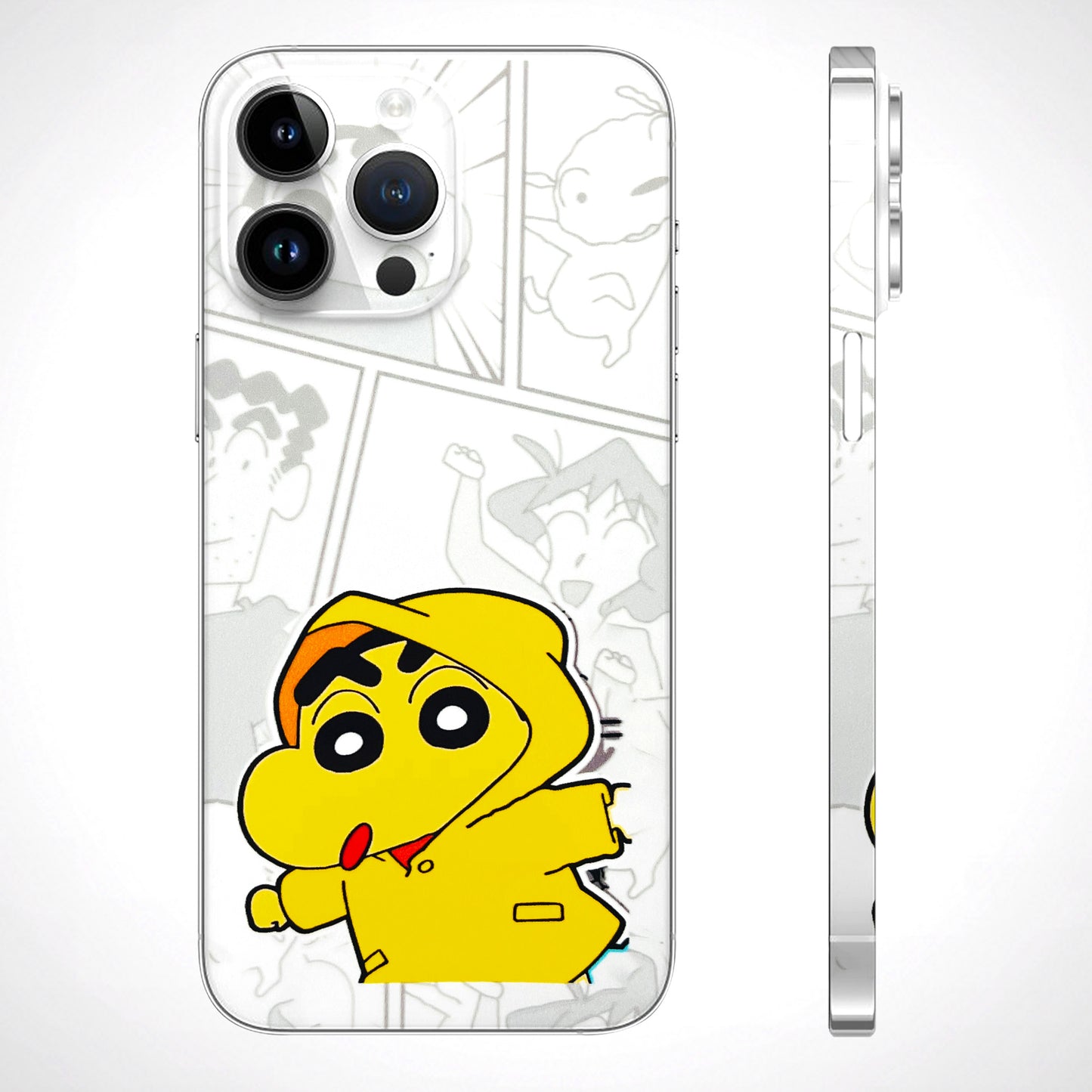 Yellow Shinchan Comic 3D Textured Phone Skin