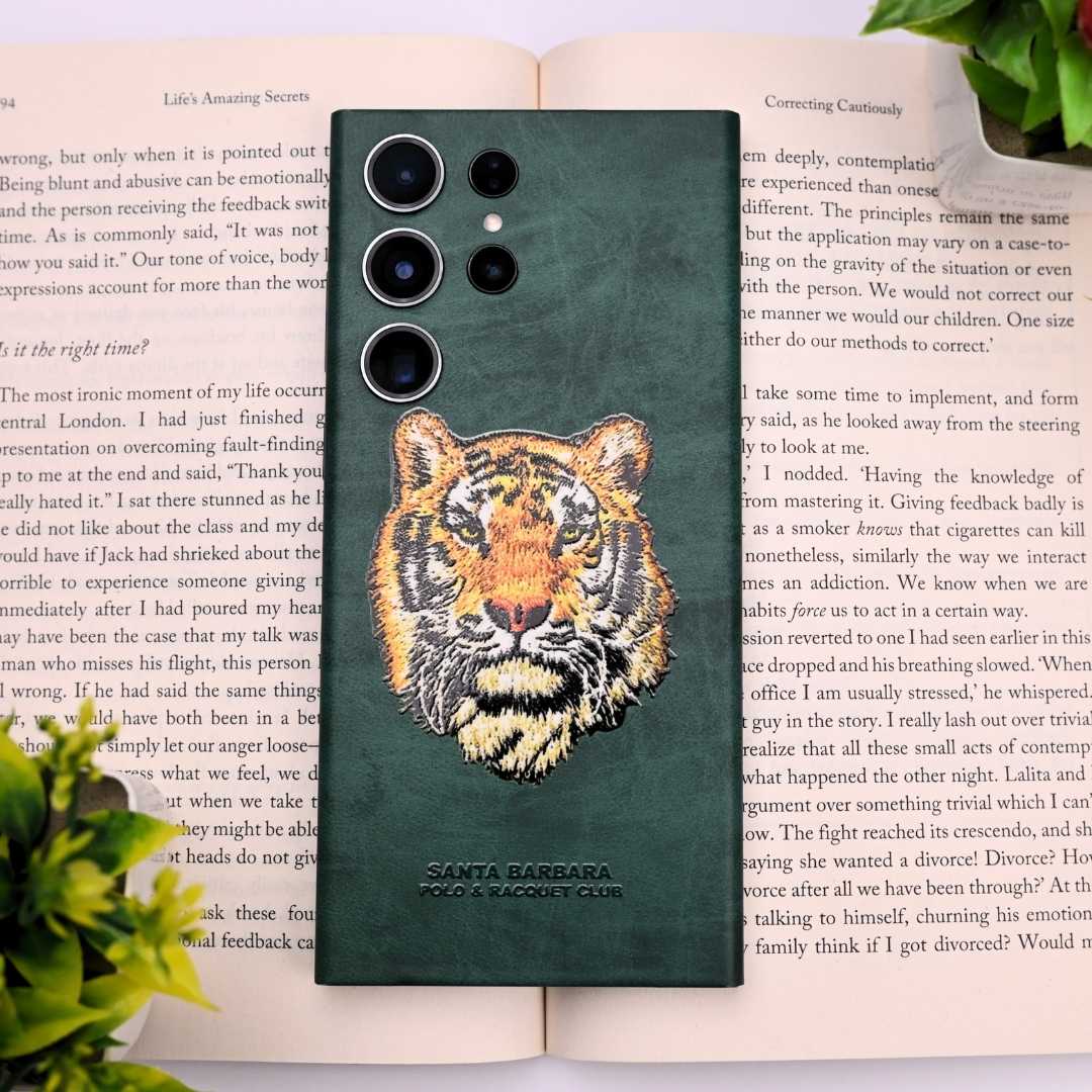 Leather Feel Tiger 3D Textured Phone Skin - Skinly