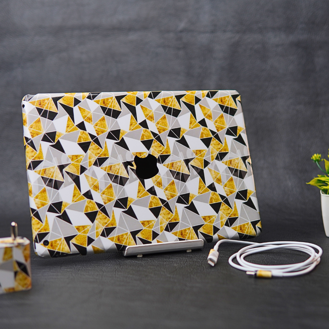 Yellow Grey Tile 3D Textured Skin For iPad/Tablet - Skinly