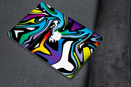 Abstract Colour Paints Matte Finish Latest Laptop Skin