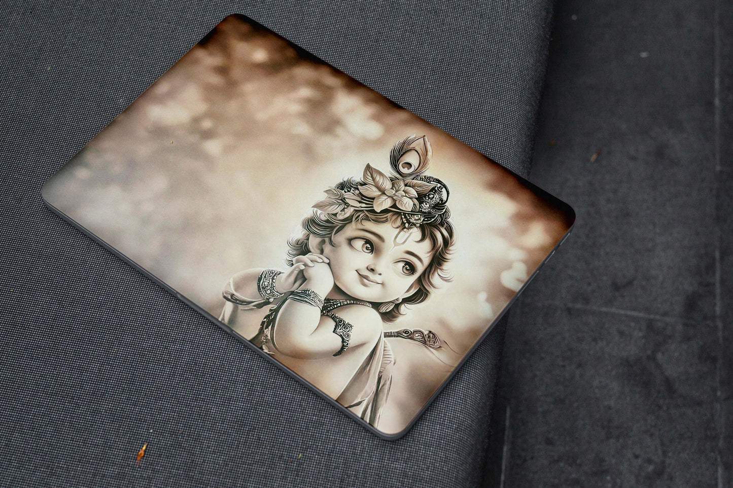 Lord Little Krishna Transparent Matte Finish Latest Laptop Skin