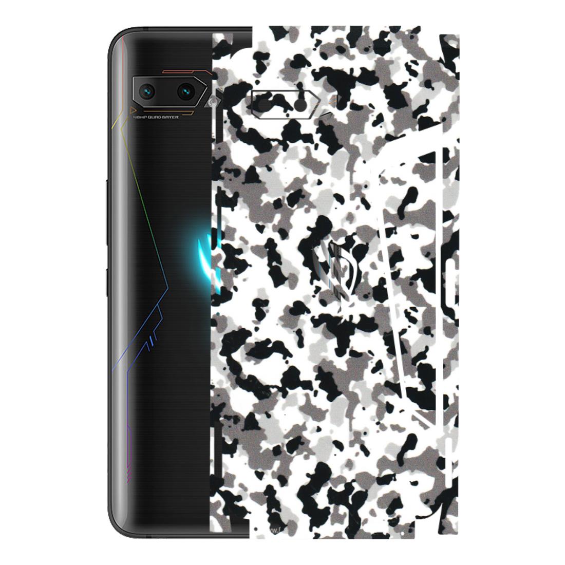 ASUS Phone Skins (All Models) - White Black Camouflage - 3D Embossed Finish (L-18) Asus ROG Phone 2