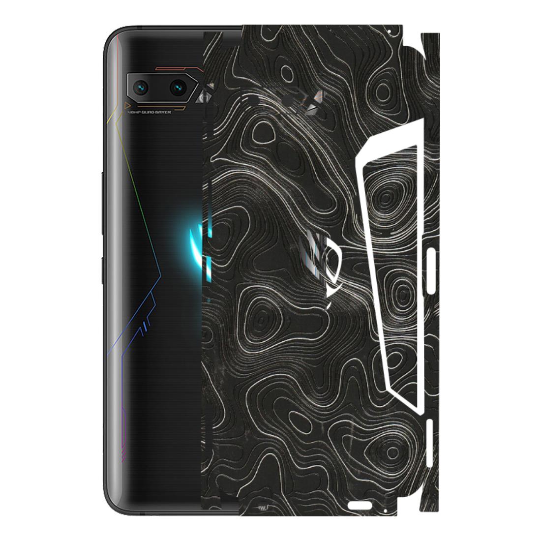 ASUS Phone Skins (All Models) - Abstract White Line Map - 3D Embossed Finish (L-269) Asus ROG Phone 2