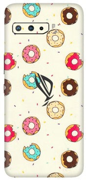 ASUS Phone Skins (All Models) - Mini Donuts Doodle Art - 3D Embossed Finish (L-122) Asus ROG Phone 3