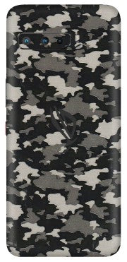 ASUS Phone Skins (All Models) - Black/Grey Camoflaunge - 3D Embossed Finish (L-142) Asus ROG Phone 3