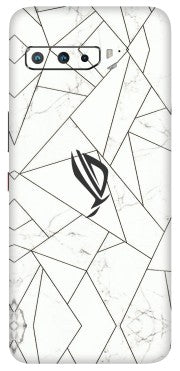 ASUS Phone Skins (All Models) - Luxury White Marble Effect - 3D Embossed Finish (L-168) Asus ROG Phone 3