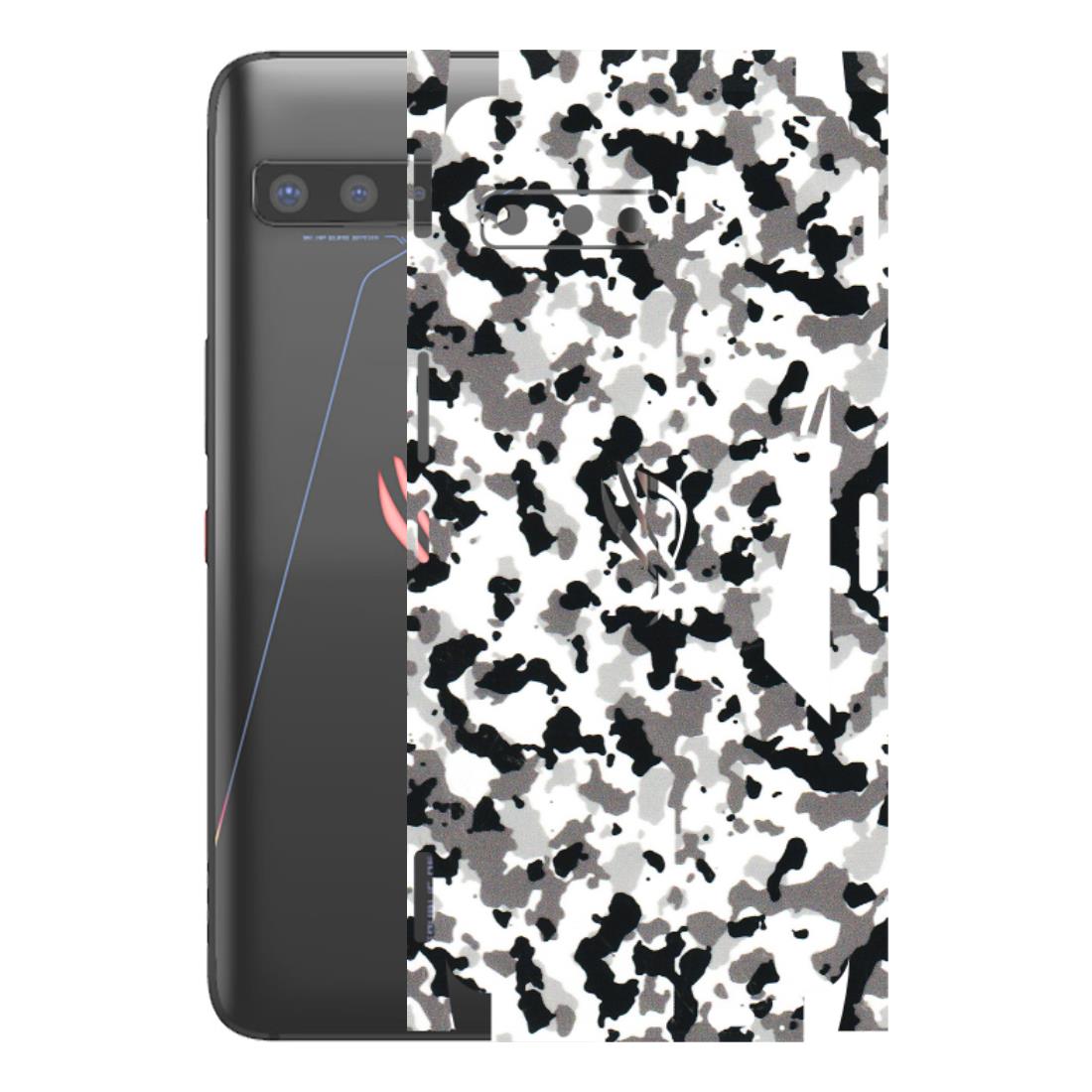 ASUS Phone Skins (All Models) - White Black Camouflage - 3D Embossed Finish (L-18) Asus ROG Phone 3