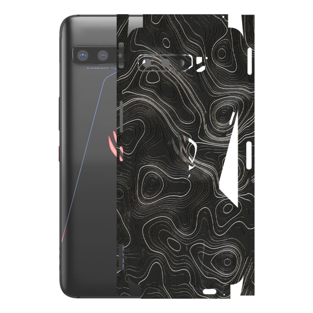 ASUS Phone Skins (All Models) - Abstract White Line Map - 3D Embossed Finish (L-269) Asus ROG Phone 3