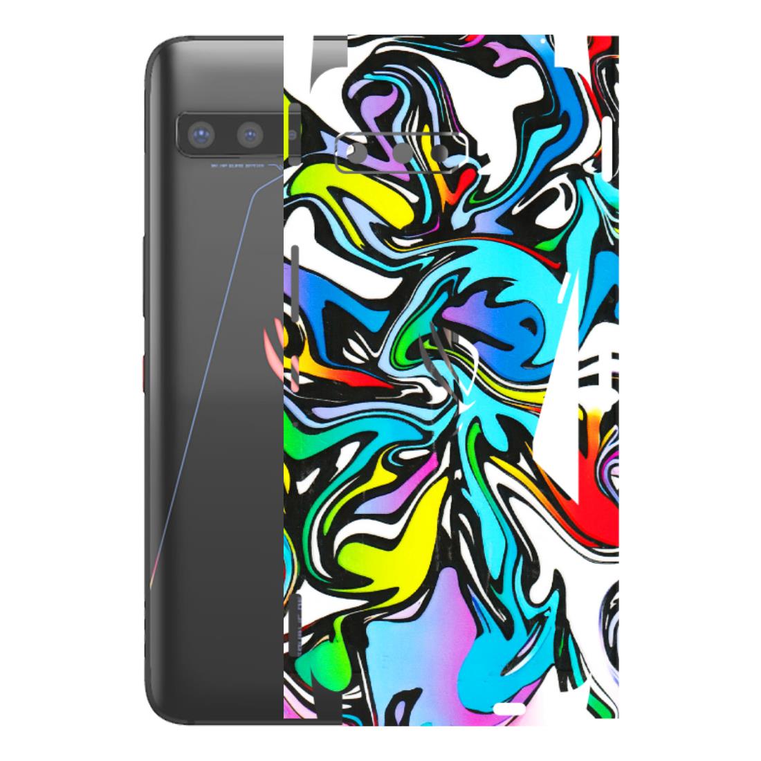 ASUS Phone Skins (All Models) - Abstract Colour Paints - 3D Embossed Finish (L-271) Asus ROG Phone 3