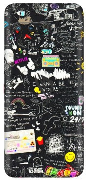 ASUS Phone Skins (All Models) - Black Creatives Doodles - 3D Embossed Finish (L-311) Asus ROG Phone 3
