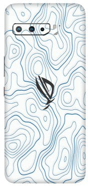 ASUS Phone Skins (All Models) - Blue And White Swirls - Matte Finish (M-139) Asus ROG Phone 3