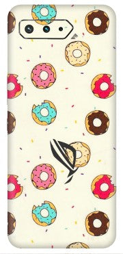 ASUS Phone Skins (All Models) - Mini Donuts Doodle Art - 3D Embossed Finish (L-122) Asus ROG Phone 5