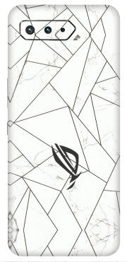 ASUS Phone Skins (All Models) - Luxury White Marble Effect - 3D Embossed Finish (L-168) Asus ROG Phone 5