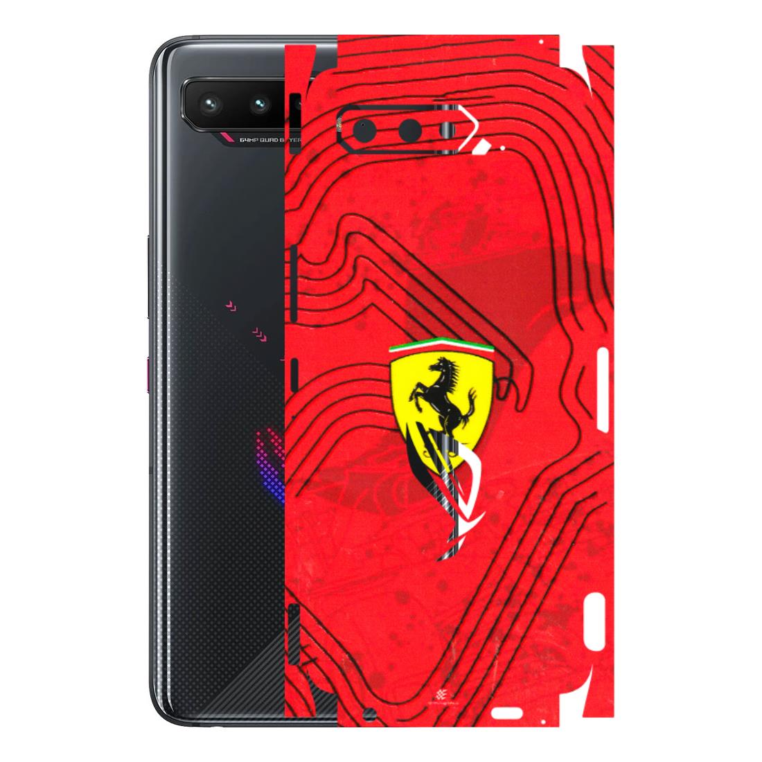 ASUS Phone Skins (All Models) - Red Ferrari Logo Stylish - 3D Embossed Finish (L-238) Asus ROG Phone 5