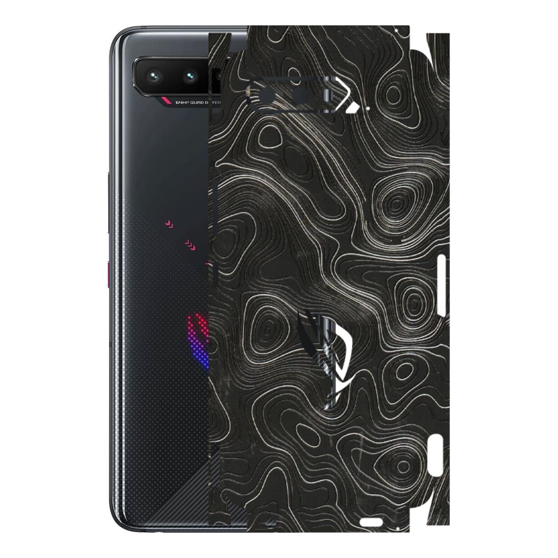 ASUS Phone Skins (All Models) - Abstract White Line Map - 3D Embossed Finish (L-269) Asus ROG Phone 5