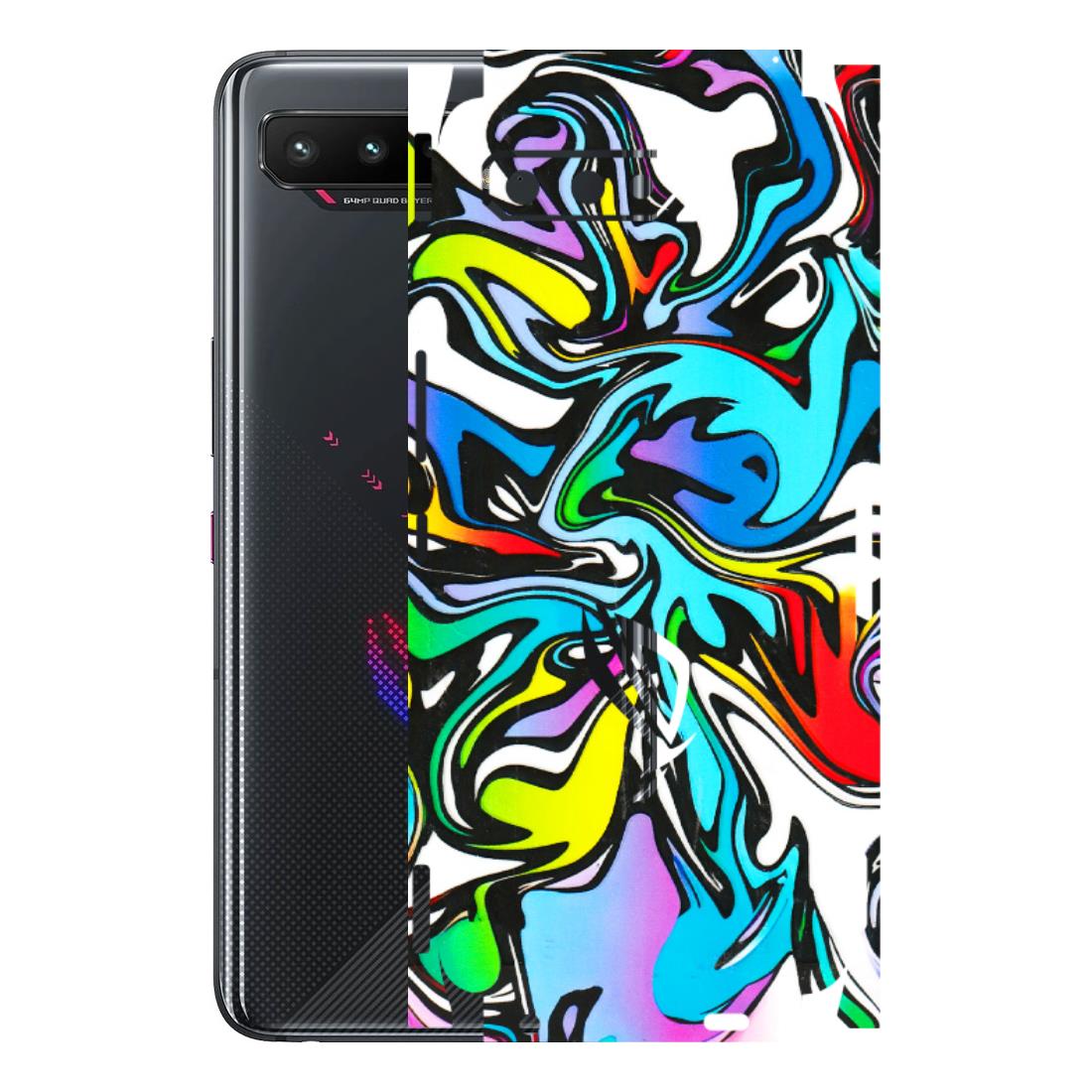 ASUS Phone Skins (All Models) - Abstract Colour Paints - 3D Embossed Finish (L-271) Asus ROG Phone 5