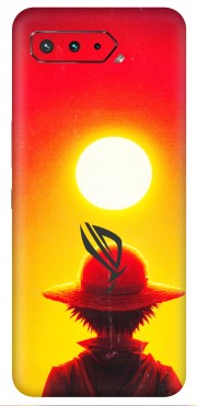 ASUS Phone Skins (All Models) - Cool Sunset With Monkey D.Luffy Anime - 3D Embossed Finish (L-329) Asus ROG Phone 5