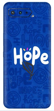 ASUS Phone Skins (All Models) - Hope Doodles Blue - 3D Embossed Finish (L-43) Asus ROG Phone 5