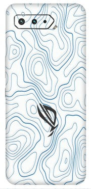 ASUS Phone Skins (All Models) - Blue And White Swirls - Matte Finish (M-139) Asus ROG Phone 5