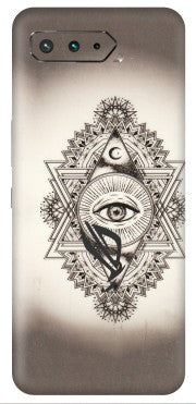 ASUS Phone Skins (All Models) - Illuminati Great Eye - Transparent Finish (T-14) Asus ROG Phone 5
