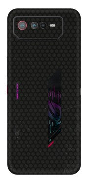 ASUS Phone Skins (All Models) - Black honeycomb - 3D Embossed Finish (L-114) Asus ROG Phone 6 (5G)