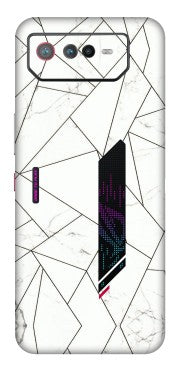 ASUS Phone Skins (All Models) - Luxury White Marble Effect - 3D Embossed Finish (L-168) Asus ROG Phone 6 (5G)