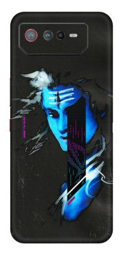 ASUS Phone Skins (All Models) - Har Har Mahadev Blue/Black - 3D Embossed Finish (L-185) Asus ROG Phone 6 (5G)