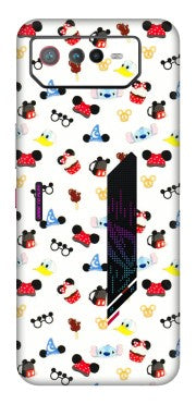 ASUS Phone Skins (All Models) - Minnie Mouse & Donald Doodles s - 3D Embossed Finish (L-194) Asus ROG Phone 6 (5G)