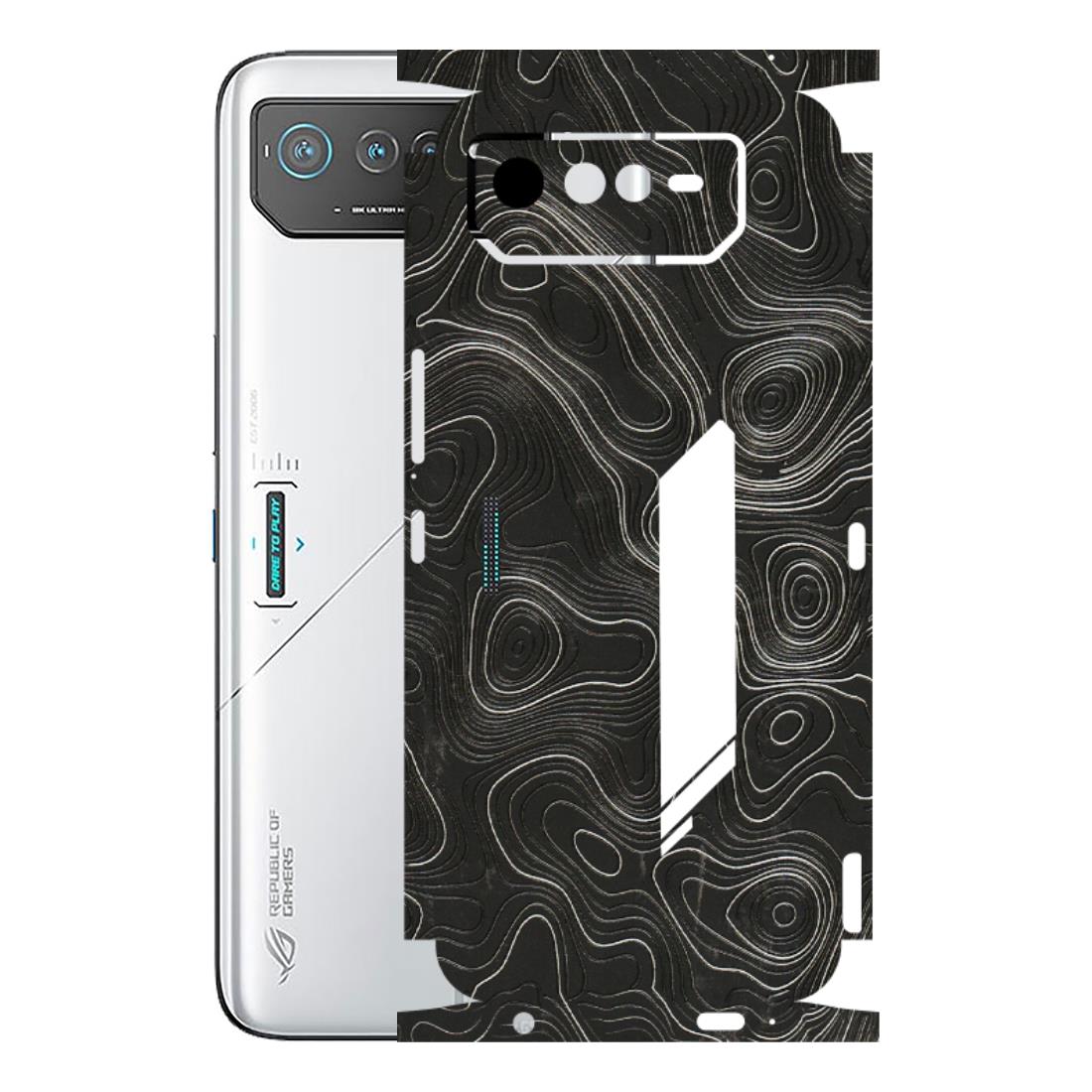 ASUS Phone Skins (All Models) - Abstract White Line Map - 3D Embossed Finish (L-269) Asus ROG Phone 6 (5G)