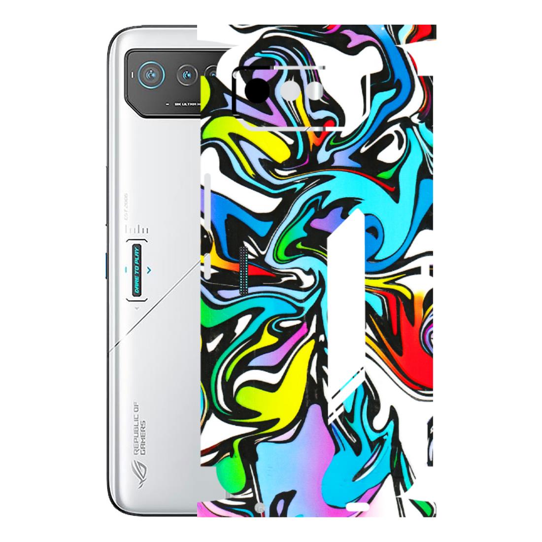 ASUS Phone Skins (All Models) - Abstract Colour Paints - 3D Embossed Finish (L-271) Asus ROG Phone 6 (5G)