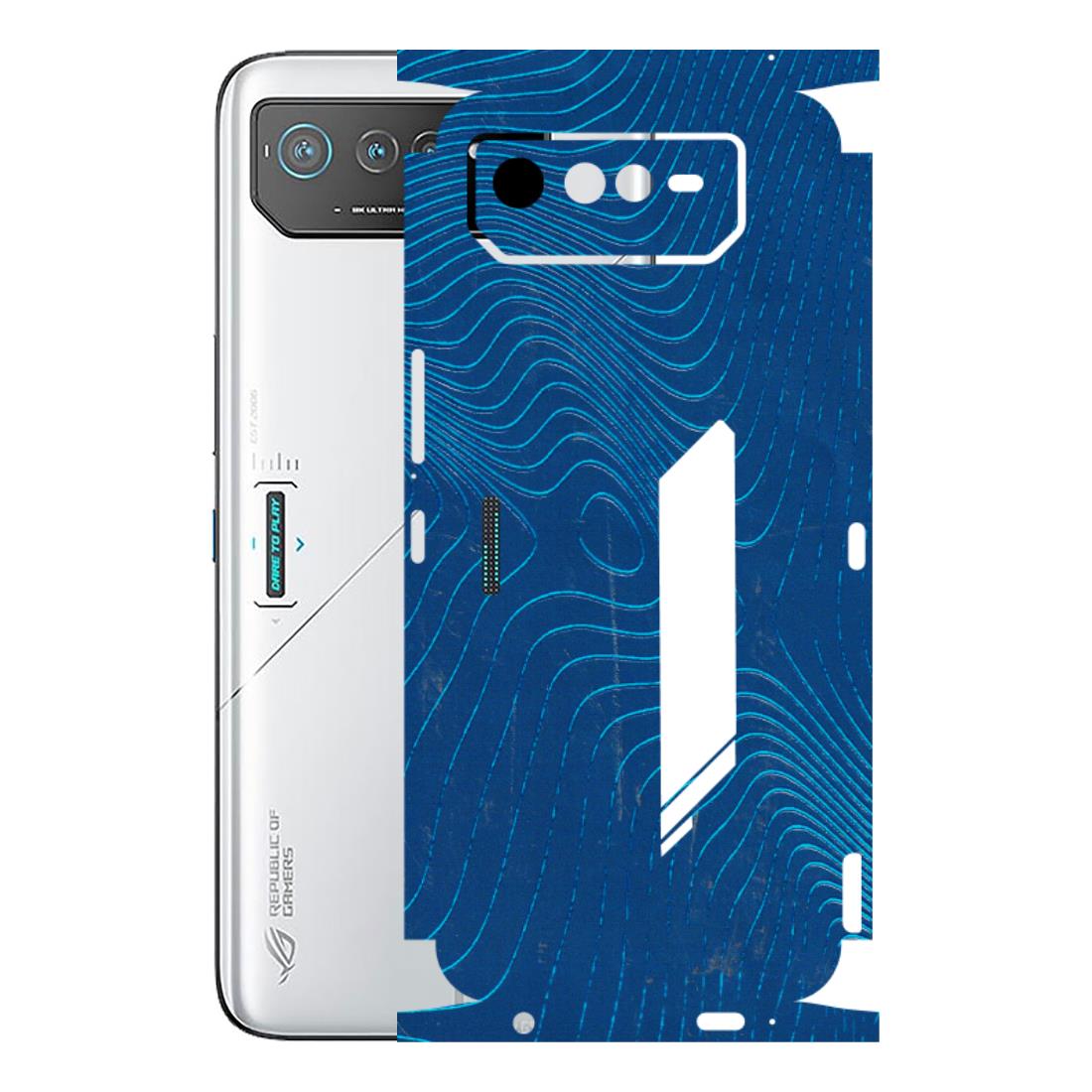 ASUS Phone Skins (All Models) - Abstract Blue Line Map - 3D Embossed Finish (L-272) Asus ROG Phone 6 (5G)