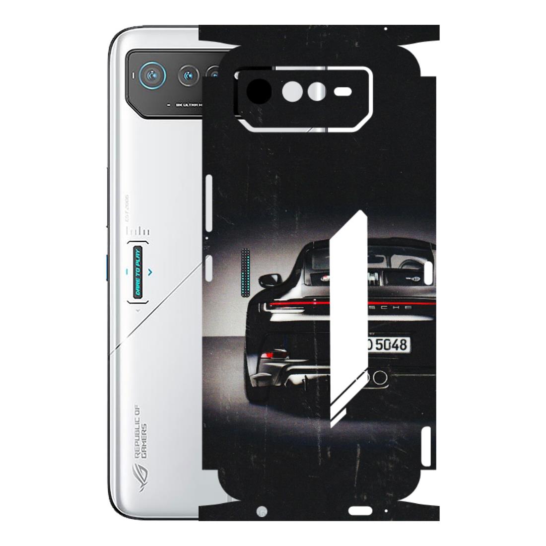 ASUS Phone Skins (All Models) - New Black Porsche GT3 - 3D Embossed Finish (L-327) Asus ROG Phone 6 (5G)