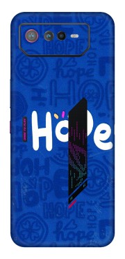 ASUS Phone Skins (All Models) - Hope Doodles Blue - 3D Embossed Finish (L-43) Asus ROG Phone 6 (5G)