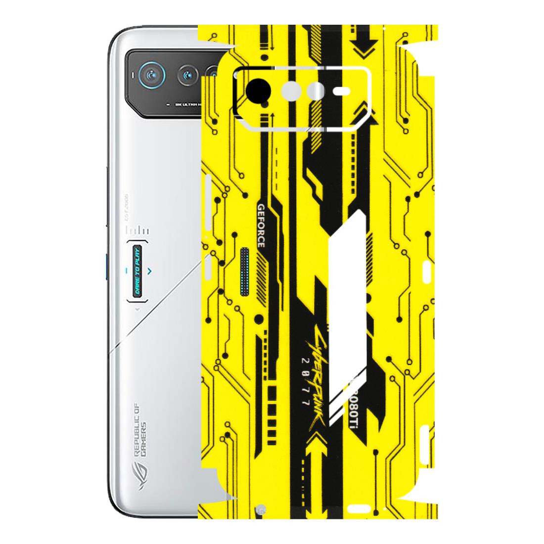ASUS Phone Skins (All Models) - Yellow Cyberpunk - 3D Embossed Finish (L-93) Asus ROG Phone 6 (5G)