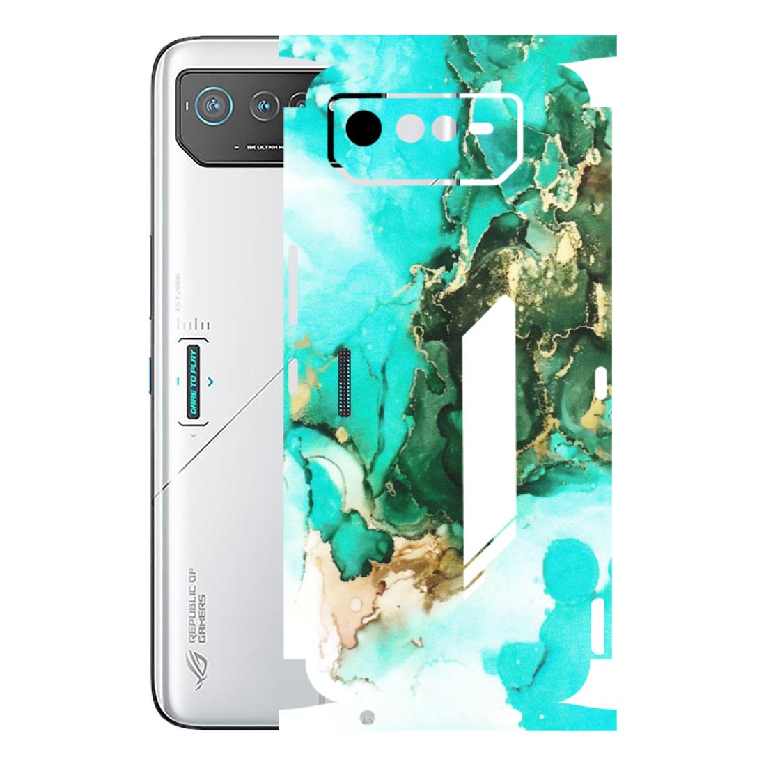 ASUS Phone Skins (All Models) - The Blue Gold Marble - Matte Finish (M-124) Asus ROG Phone 6 (5G)