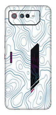 ASUS Phone Skins (All Models) - Blue And White Swirls - Matte Finish (M-139) Asus ROG Phone 6 (5G)