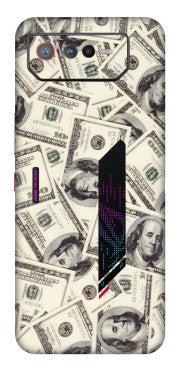 ASUS Phone Skins (All Models) - Dollar Lover - Transparent Finish (T-17) Asus ROG Phone 6 (5G)