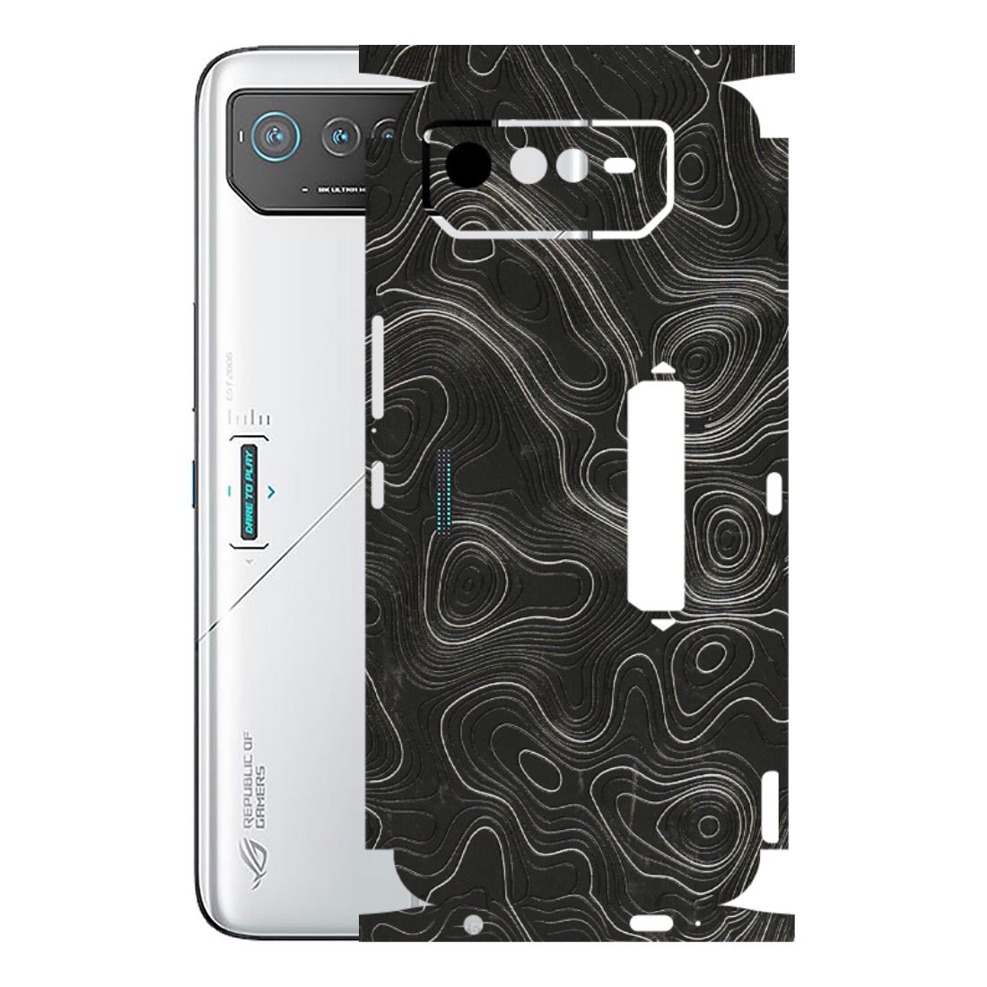 ASUS Phone Skins (All Models) - Abstract White Line Map - 3D Embossed Finish (L-269) Asus ROG Phone 6 PRO (5G)