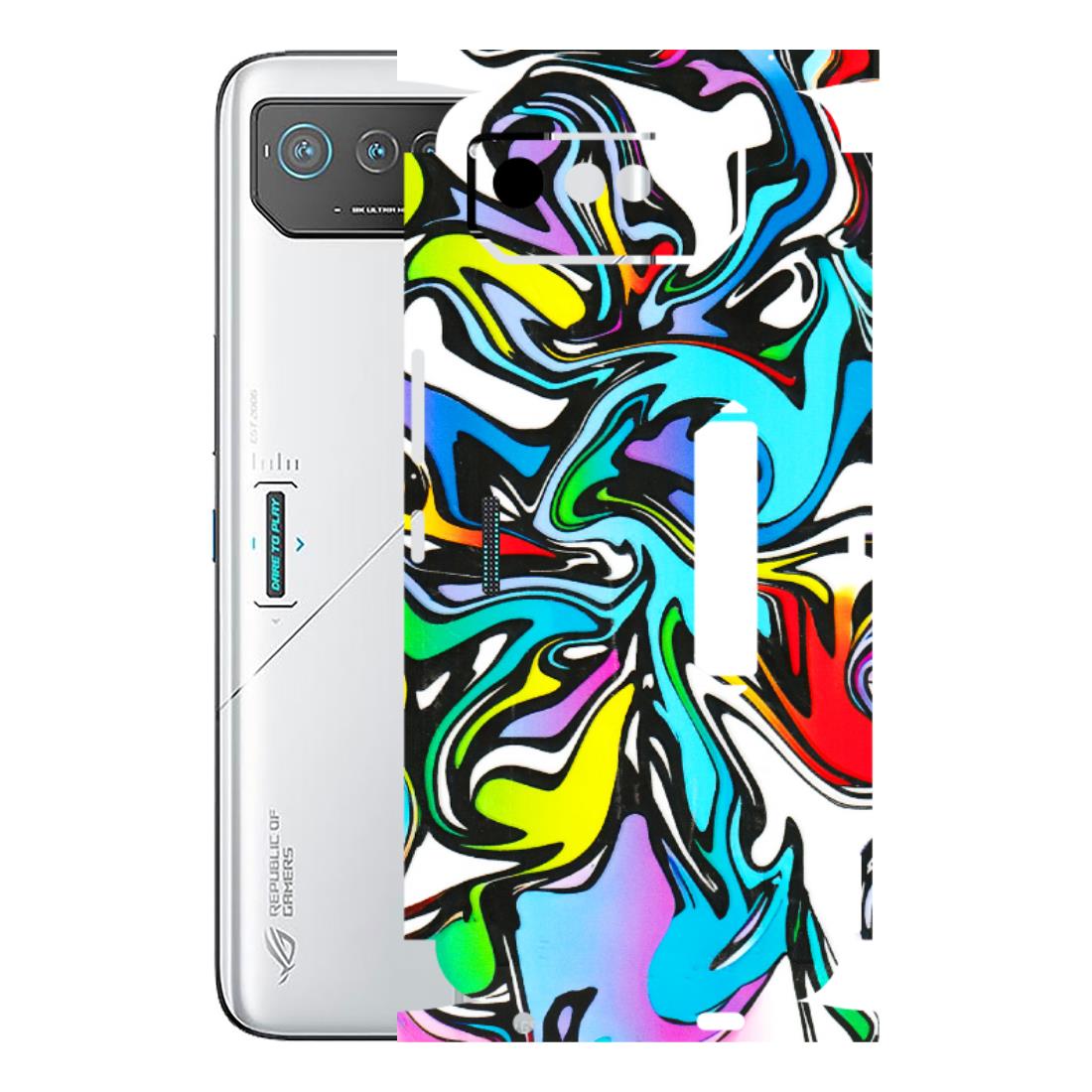 ASUS Phone Skins (All Models) - Abstract Colour Paints - 3D Embossed Finish (L-271) Asus ROG Phone 6 PRO (5G)