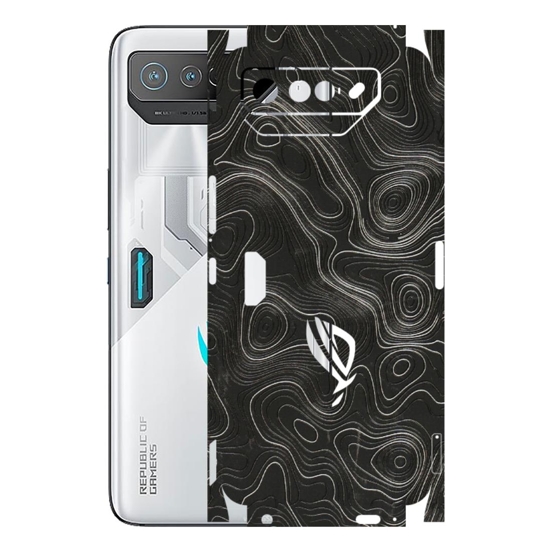 ASUS Phone Skins (All Models) - Abstract White Line Map - 3D Embossed Finish (L-269) Asus ROG Phone 7 (5G)